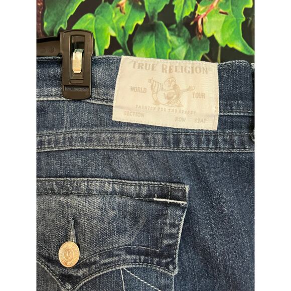 True Religion Rocco Relaxed Fit Straight Leg Dark Wash Denim Jeans Men's 46 - Picture 7 of 9